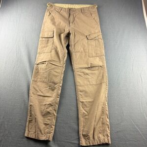 Carhartt WIP Aviation Pants Men's 29x32 Brown Cargo Ripstop Double Knee Belted